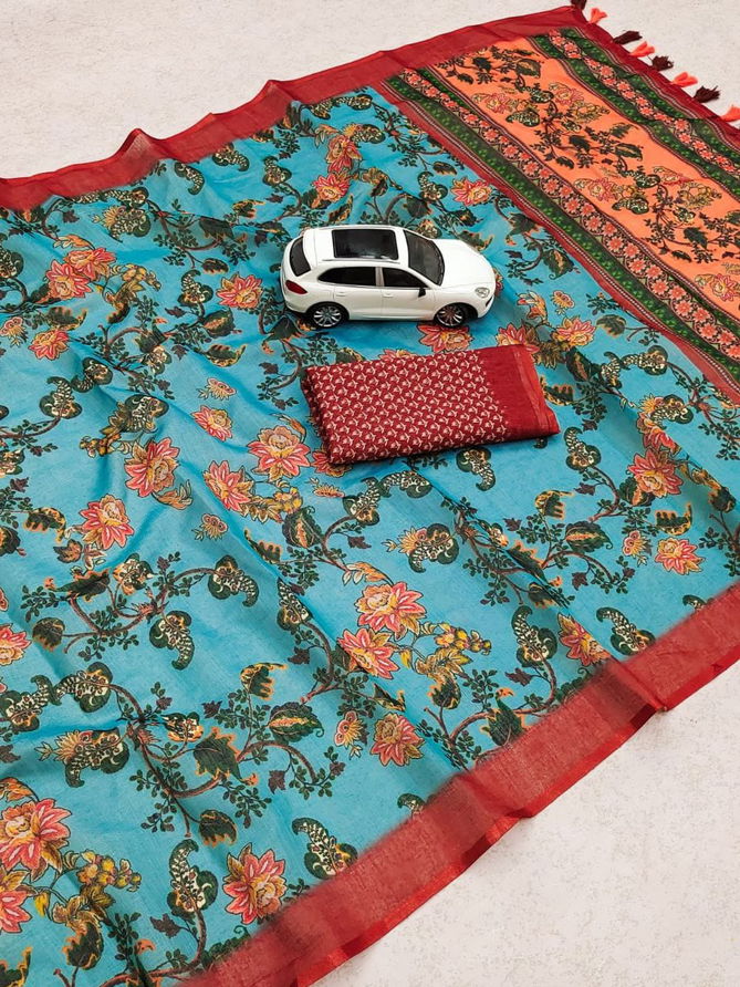 MG 343 Plain Linen Printed Daily Wear Sarees Wholesale Market In Surat With Price